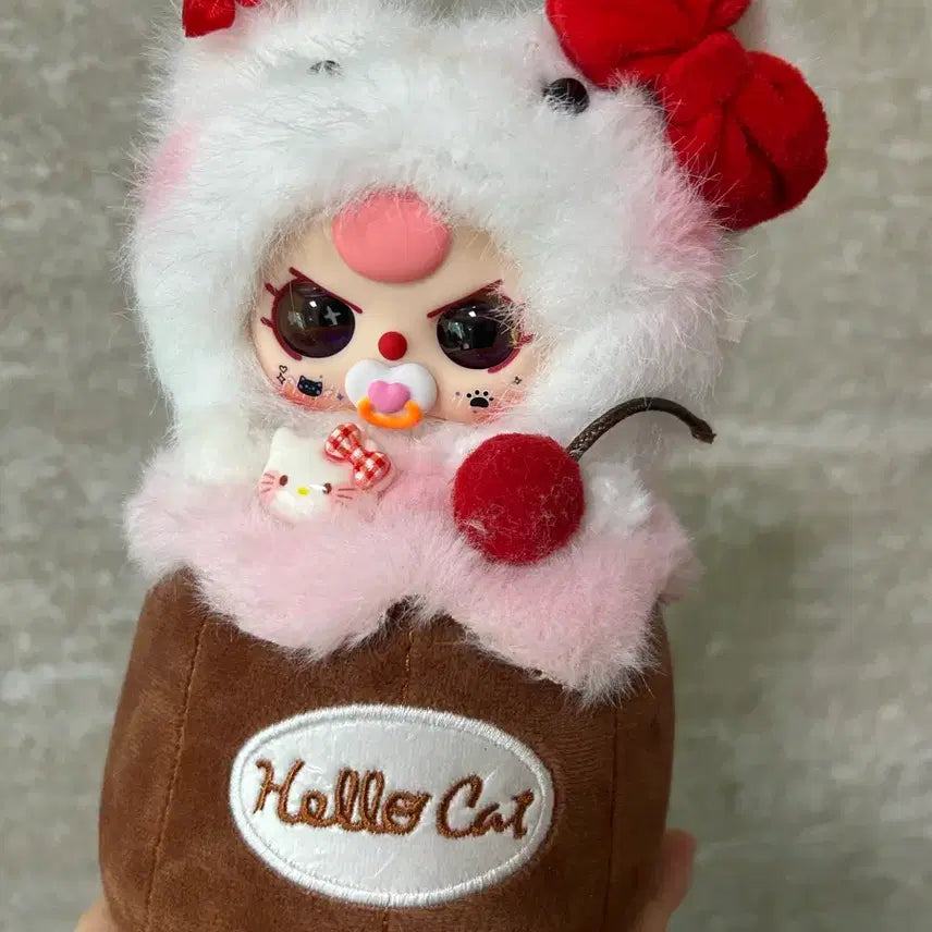 [BUNJANG] Baby Three Kitty Custom Doll 80cm Pink / 베이비쓰리 키티커스텀 쪽쪽이 핑크이마 물눈 80인형
