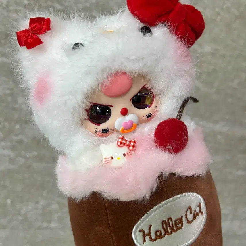 [BUNJANG] Baby Three Kitty Custom Doll 80cm Pink / 베이비쓰리 키티커스텀 쪽쪽이 핑크이마 물눈 80인형