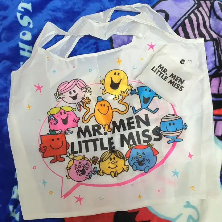 [BUNJANG] Mr. Men &amp; Little Miss Shopping Basket Bag / 미스터맨&amp;리틀미스 장바구니 쇼핑백