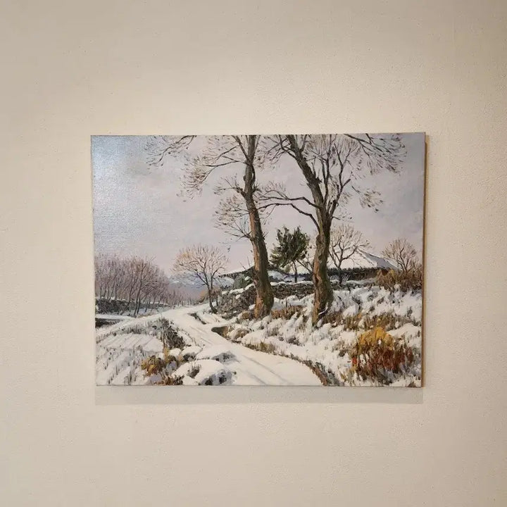 [BUNJANG] Kim Geun-soo "Winter Landscape" Oil Painting / [서정적인 겨울의 기억, 김근수 작가의 설경]