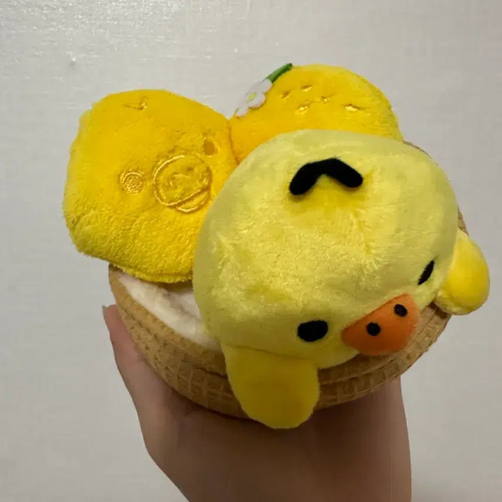 [BUNJANG] San-X Classic Kiiroitori Lemon Basket Plush / 산엑스 고전 키이로이토리 레몬 바구니 인형