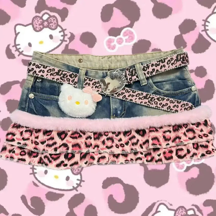 [BUNJANG] Hello Kitty Mini Skirt / 갸루 키티 미니 스커트