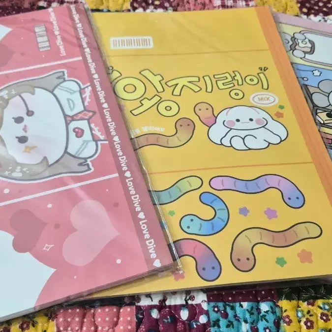 [BUNJANG] Cute Character Wrapping Paper Gift Bags (3 Packs) / 랩핑지 수봉 3묶음