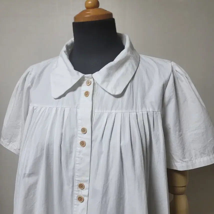 [BUNJANG] Plastic Island White Puff Sleeve Blouse / 플라스틱아일랜드 블라우스 F