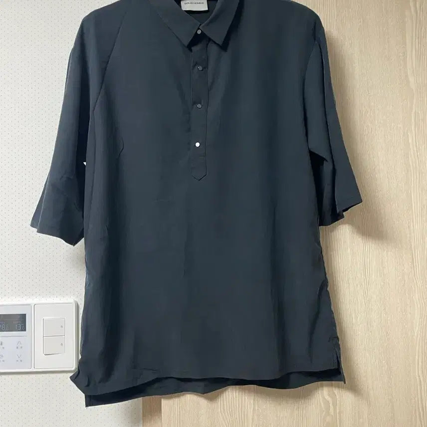 [SOLD OUT] 솔리드옴므 반팔 카라티 블랙, 50사이즈