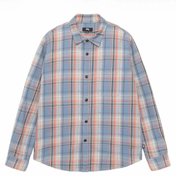 [BUNJANG] Stussy Dan Washed Cotton Plaid Shirt Blue XL / 스투시 단 워시드 코튼 플레이드 셔츠 블루 XL
