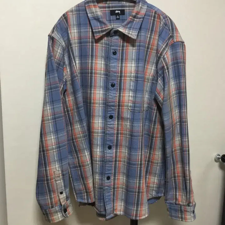 [BUNJANG] Stussy Dan Washed Cotton Plaid Shirt Blue XL / 스투시 단 워시드 코튼 플레이드 셔츠 블루 XL