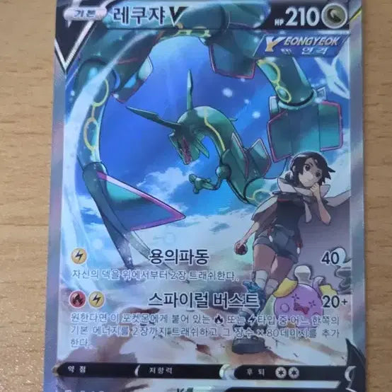[BUNJANG] Pokemon Card Rayquaza V Special Edition / 포켓몬 카드 레쿠쟈V 특일 급처