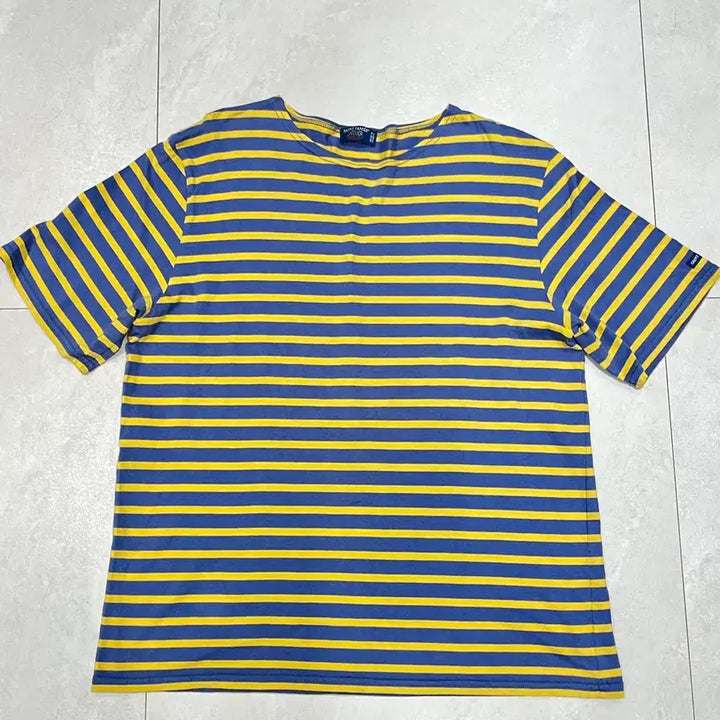 [BUNJANG] Saint James Le Bon Short Sleeve T-Shirt Blue/Yellow L / [세인트제임스] 르방 반팔티 블루/옐로우 L