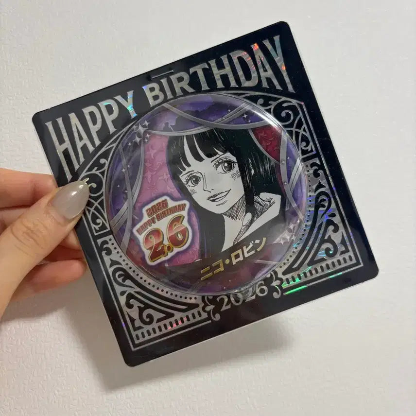 [BUNJANG] One Piece Nico Robin Birthday Can Badge (Sealed) / 원피스 니코로빈 생일 캔뱃지 미개봉