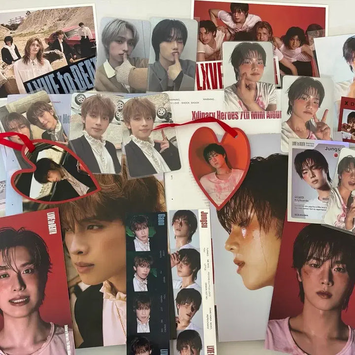 [BUNJANG] XDINARY HEROES Love Sick Lucky Draw Photocard / 엑디즈 럽투데스 영등포 후즈팬 특전포카 미공포 럭드 가온 정수 앨범풀셋