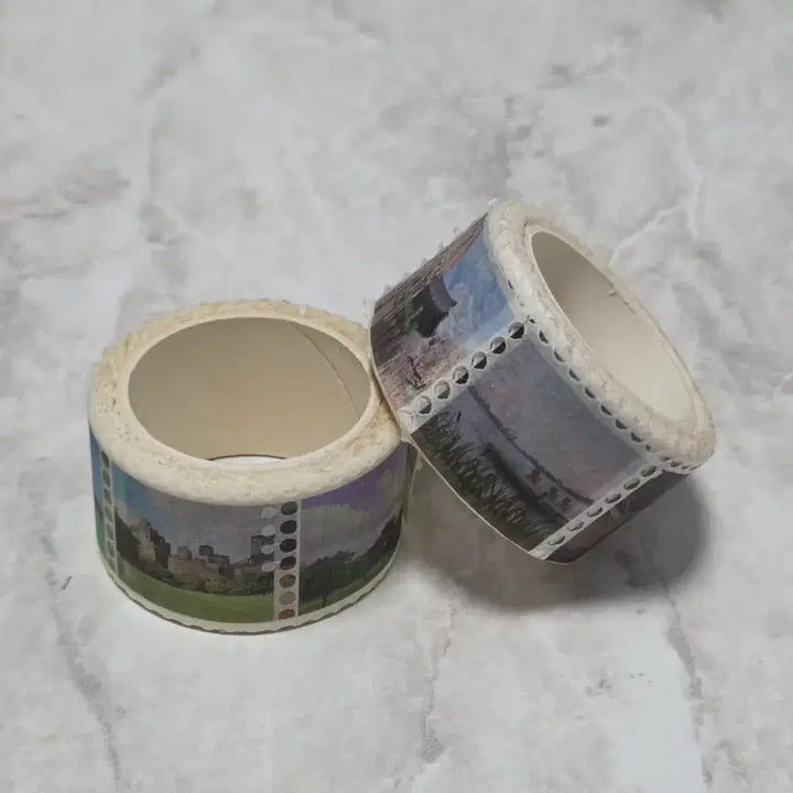 [BUNJANG] Stamp Shape Washi Tape Landscape Set / [2개] 우표 모양 마스킹테이프 풍경