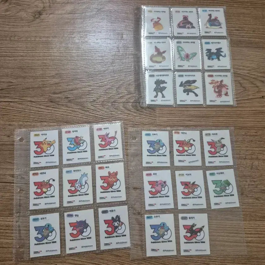 [BUNJANG] Pokemon 30th Anniversary Logo &amp; G-Max Sealdex Sticker Bundle Set / 포켓몬 띠부씰  30주년 로고&amp;거다이맥스 세트 일괄판매