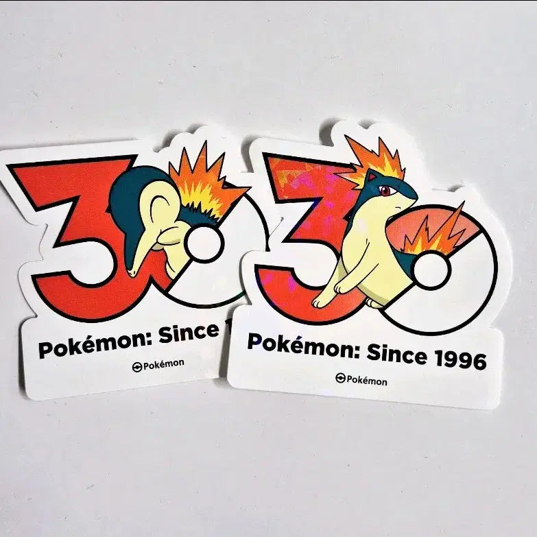 [BUNJANG] Pokemon 30th Anniversary Logo Sticker Set (Charmander, Magmar) / [판매/교환] 포켓몬 30주년 로고 스티커 브케인 마그케인