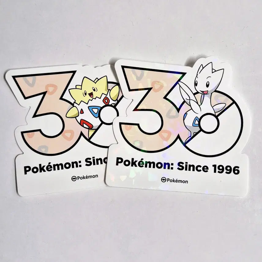 [BUNJANG] Pokemon 30th Anniversary Logo Sticker Togepi Togetic / [판매/교환] 포켓몬 30주년 로고 스티커 토게피 토게틱