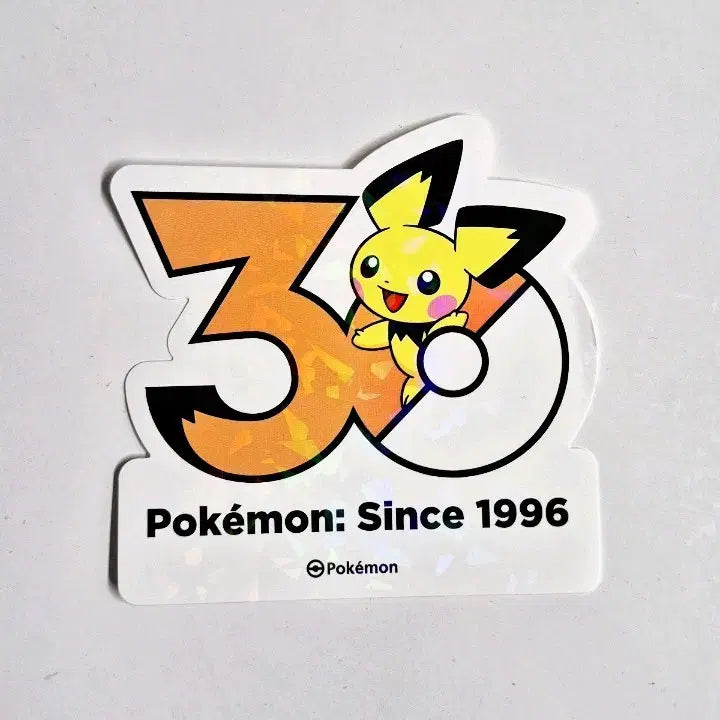[BUNJANG] Pokemon 30th Anniversary Pikachu Logo Sticker / [판매/교환] 포켓몬 30주년 로고 스티커 피츄