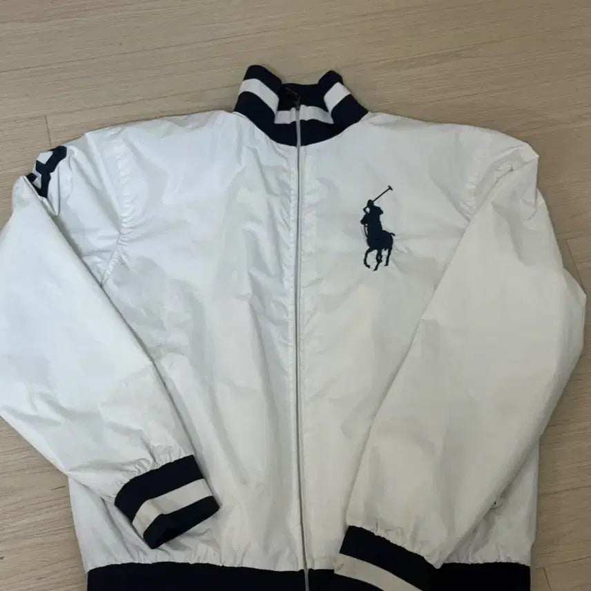 [BUNJANG] Polo Ralph Lauren White Windbreaker Zip-Up / 폴로 랄프로렌 화이트 바람막이 집업