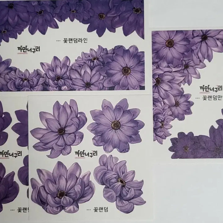 [BUNJANG] Black Raccoon Flower Random Die-Cut Stickers / 까만너구리 꽃랜덤 소품 인스 스티커