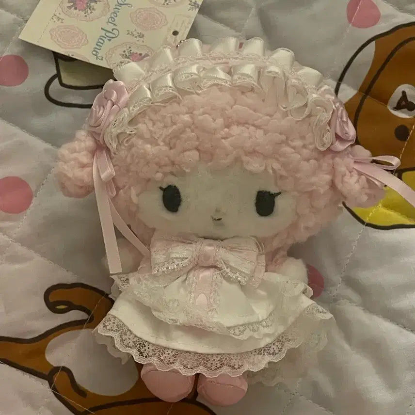 [BUNJANG] Sanrio White Frill Piano Plush Doll / 산리오 화이트프릴 피아노 인형