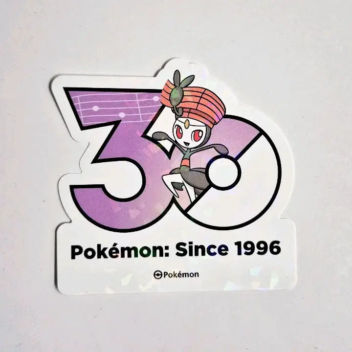 [BUNJANG] Pokemon 30th Anniversary Logo Sticker Meloetta (Normal Form) / [판매/교환] 포켓몬 30주년 로고 스티커 메로엣타 스탭폼