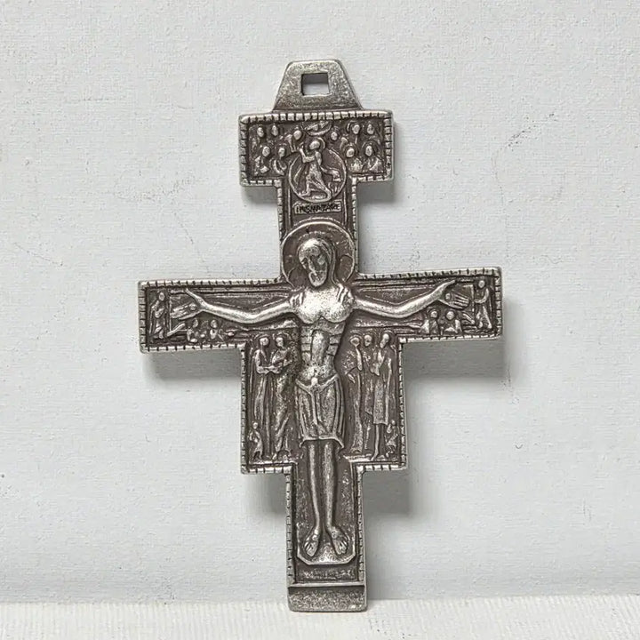 [BUNJANG] Antique Italian Metal Cross of Assisi / 앤틱 이탈리아 금속 십자가 가톨릭 천주교 십자기 아시시