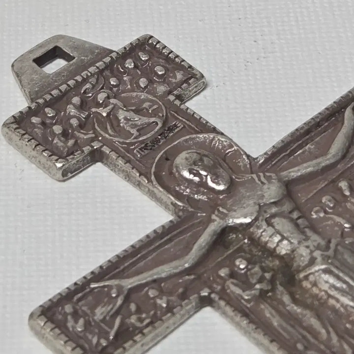 [BUNJANG] Antique Italian Metal Cross of Assisi / 앤틱 이탈리아 금속 십자가 가톨릭 천주교 십자기 아시시