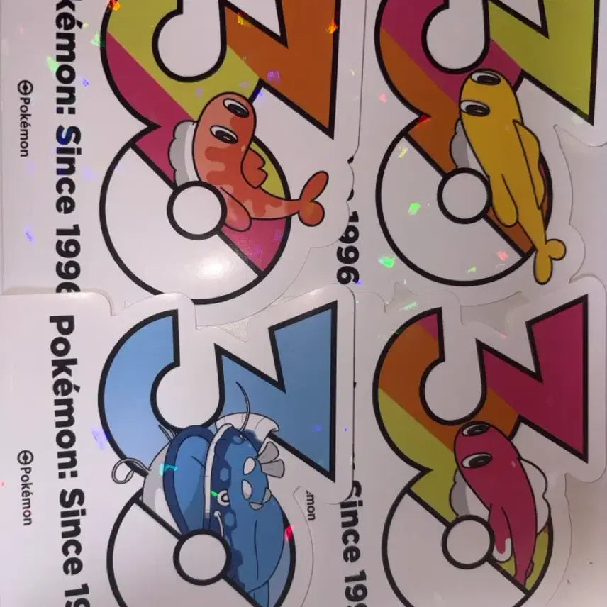[BUNJANG] Pokemon 30th Anniversary Logo Stickers Set (Yellow, Red, Orange) / 포켓몬 30주년 로고 스티커 싸리용(노랑,빨강,주황) , 어써러셔 세트