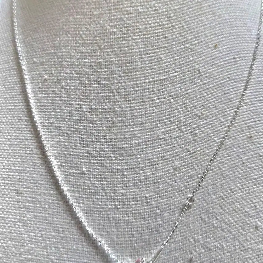 [BUNJANG] 925 Sterling Silver Crystal Necklace / 