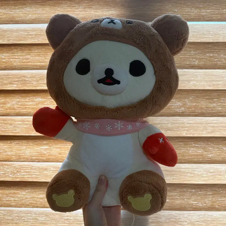 [BUNJANG] Classic Rilakkuma Winter Snowflake Bear Plush / (2.1할인)고전 코리락쿠마 겨울 눈꽃 무늬 곰인형