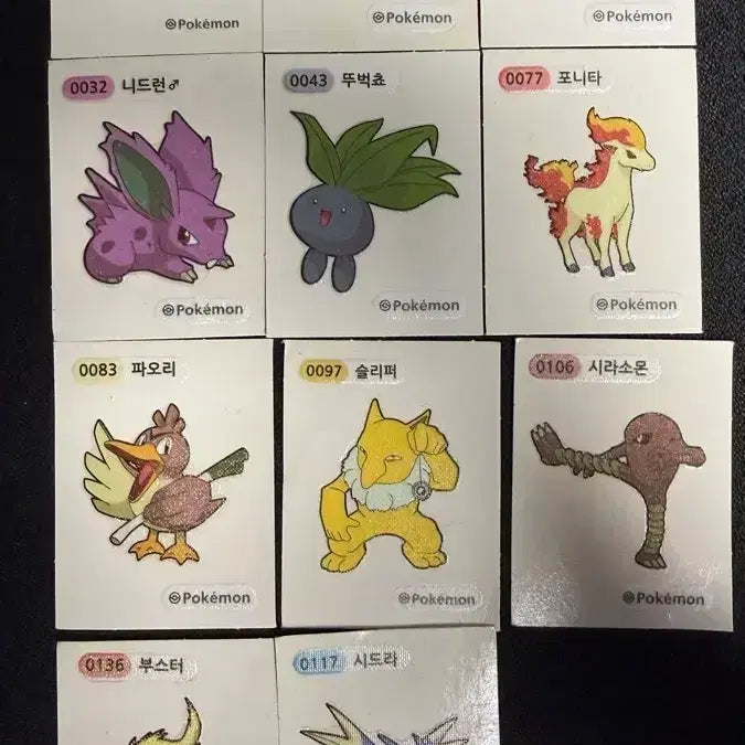 [BUNJANG] Pokemon 1st Gen Sticker Set (11 types) / 포켓몬스터 띠부씰 1세대 11종