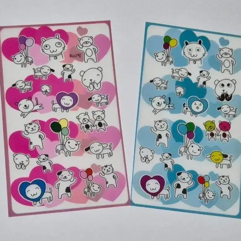 [BUNJANG] Animal Stickers (Set of 2) / 2장)동물 스티커