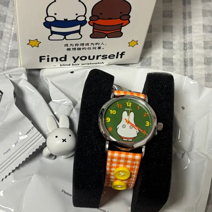 [BUNJANG] Miffy Blind Box Retro Mini Pocket Watch with Ring Set / 미피 블라인드 랜덤 손목 시계 반지