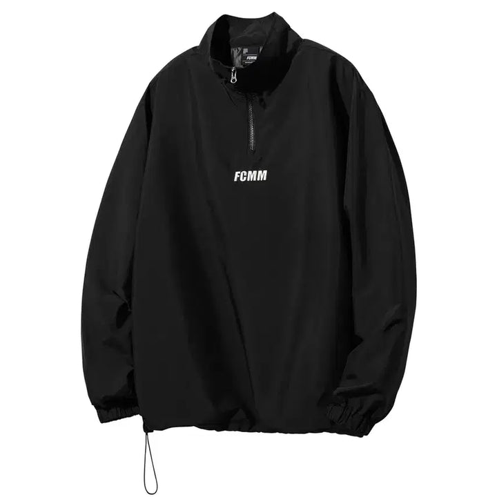 [BUNJANG] FCMM Club Team Half Zip Windbreaker (Black, Size M) / (새상품)FCMM 클럽 팀 하프집 윈드브레이커