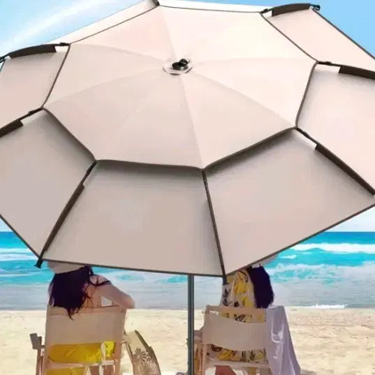 [BUNJANG] 220cm Two-Tiered Portable Patio Umbrella / (택포)요즘 날씨에 좋은 2층 파라솔 220 사이즈 휴대용 대형 파라솔