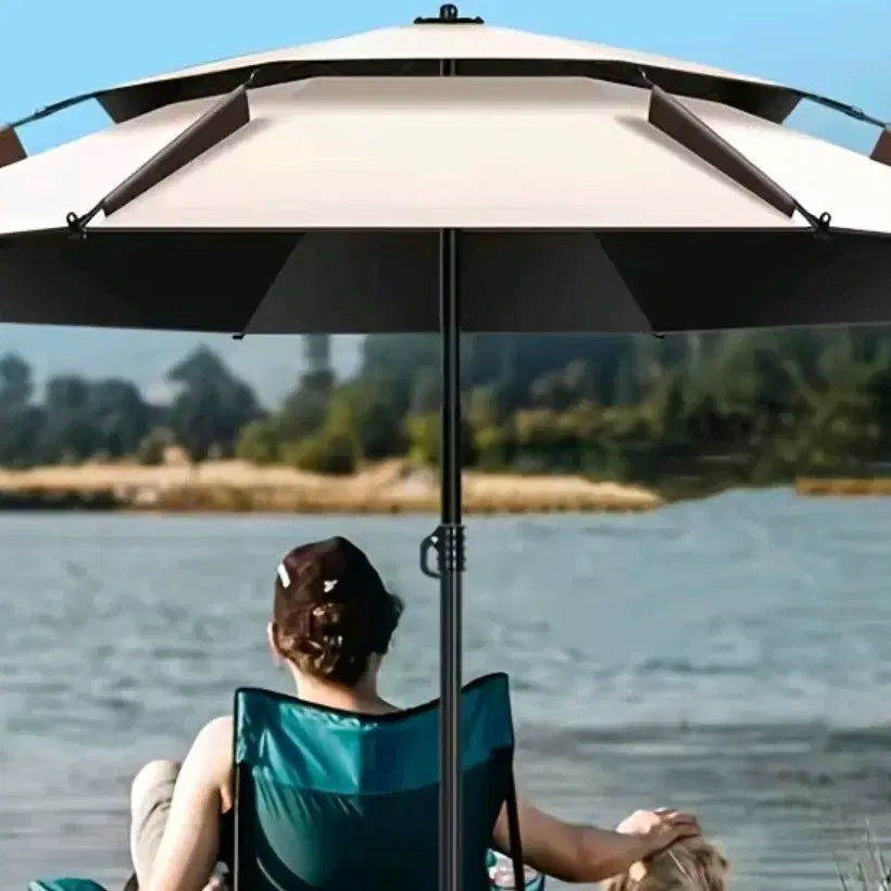 [BUNJANG] 220cm Two-Tiered Portable Patio Umbrella / (택포)요즘 날씨에 좋은 2층 파라솔 220 사이즈 휴대용 대형 파라솔