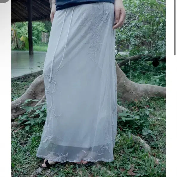 [BUNJANG] Verso Mesh Layered Skirt Light Pink / 베르소 verso  MESH LAYERED SKIRT light pink