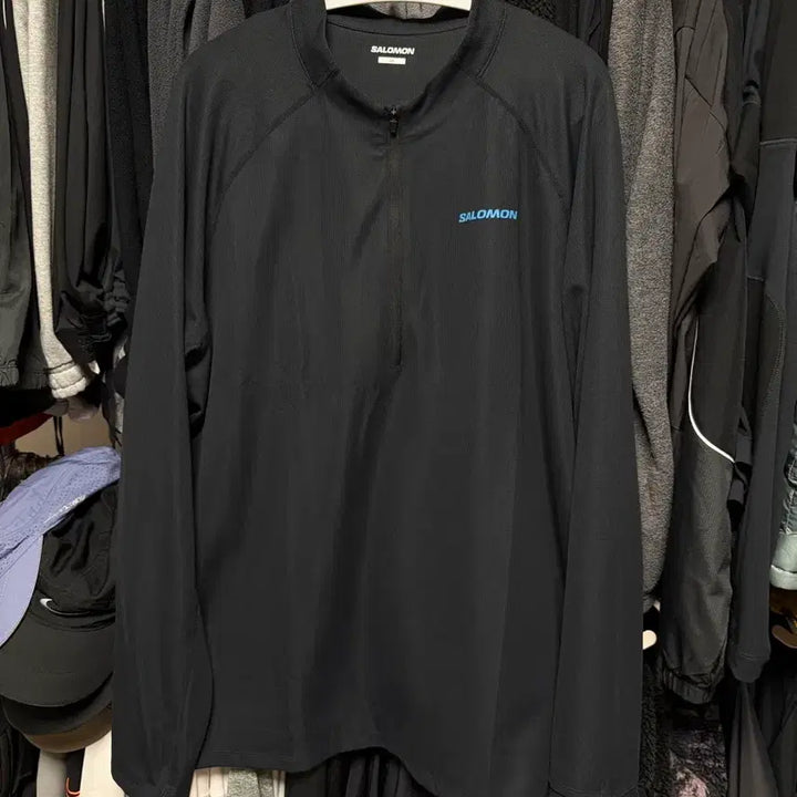 [BUNJANG] Salomon Trail Crew Zip Long Sleeve LC2988600 (2XL) / 살로몬 트레일 크루 집 롱슬리브 LC2988600 (2XL)