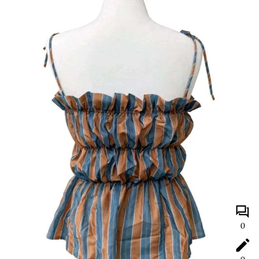 [BUNJANG] Ruffle Shirring Sleeveless Blouse / 캉캉 셔링 나시 블라우스