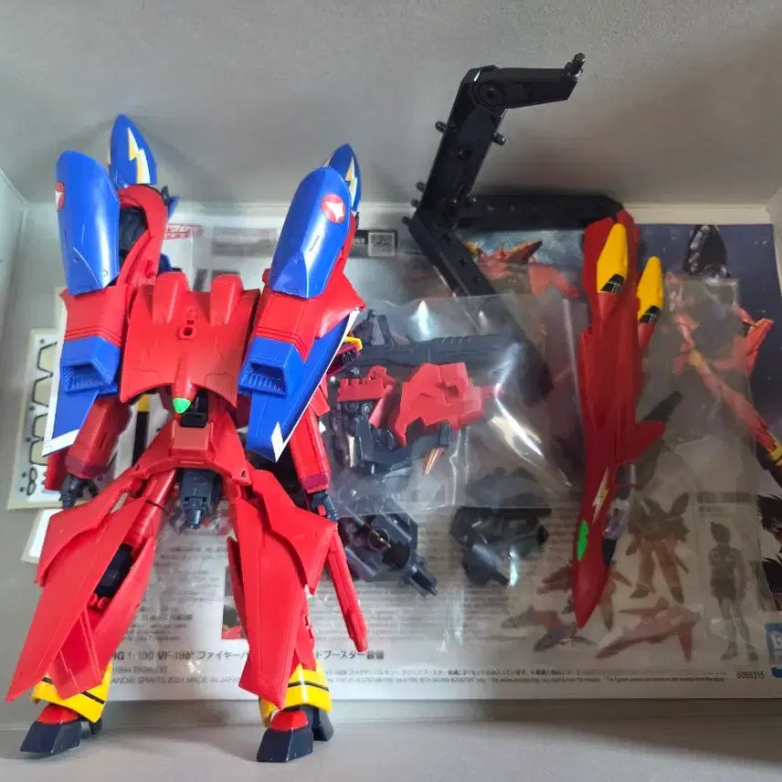[BUNJANG] Bandai Macross HG 1/100 VF-19 Custom Fire Valkyrie Sound Booster Equipment Assembly / 반다이 마크로스 HG VF-19개 파이어 발키리 사운드 부스터 장비 조립