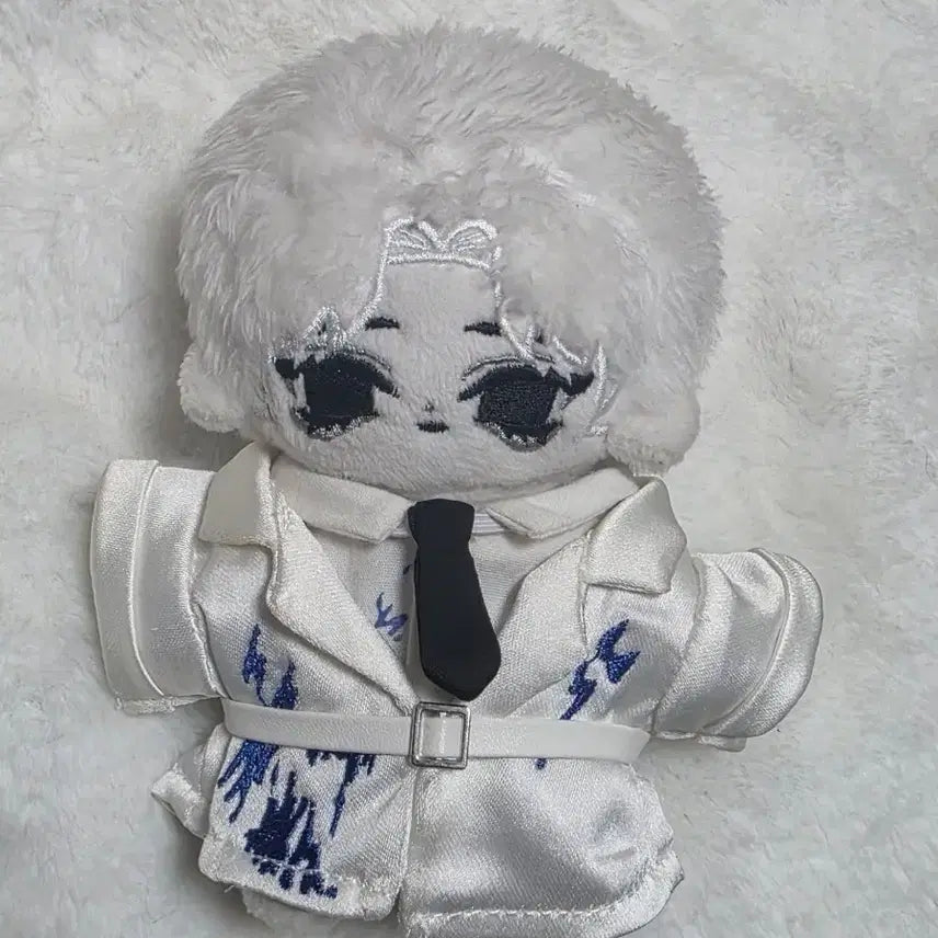 [BUNJANG] 10cm Doll Clothes Bloody Suit (White) / 유혈정장 화이트 10cm 솜인형옷