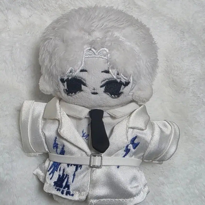 [BUNJANG] 10cm Doll Clothes Bloody Suit (White) / 유혈정장 화이트 10cm 솜인형옷