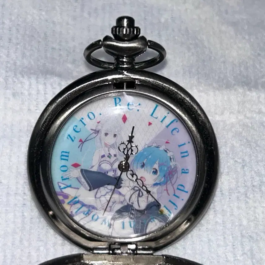 [BUNJANG] Re:Zero Rem Emilia Pocket Watch / 리제로 렘에밀리아 회중시계
