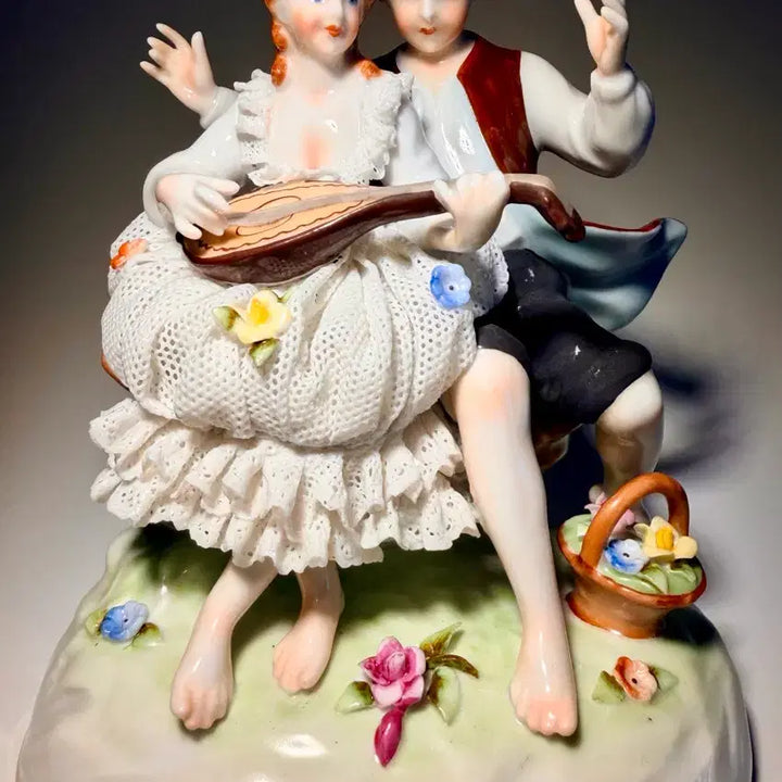 [BUNJANG] Unterweissbach Dresden Couple Figurine / 독일 드레스덴 운터바이스바흐 커플 피겨린