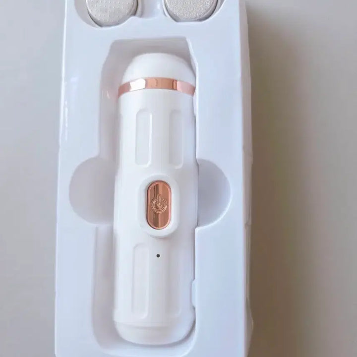 [BUNJANG] Electric Foot Callus Remover White with 2 Heads / 전동 발 각질 제거기 화이트 2종 헤드 포함 새상품