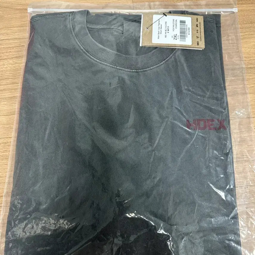 [BUNJANG] HDEX Pigment Short Sleeve T-Shirt (Charcoal, XXL) / XXL 2XL HDEX 메인 백 로고 피그먼트 숏 슬리브 반팔 티셔츠