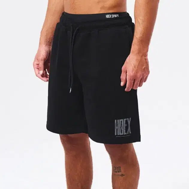 [BUNJANG] HDEX Crack Printed Sweat Shorts (Black) / XXL 2XL HDEX 크랙 프린티드 반바지 스웨트 쇼츠 (Black)