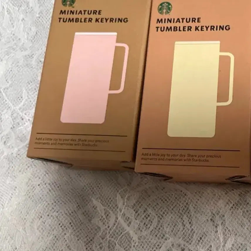 [SOLD OUT] 스타벅스 미니어처 텀블러 키링 핑크/옐로우 일괄