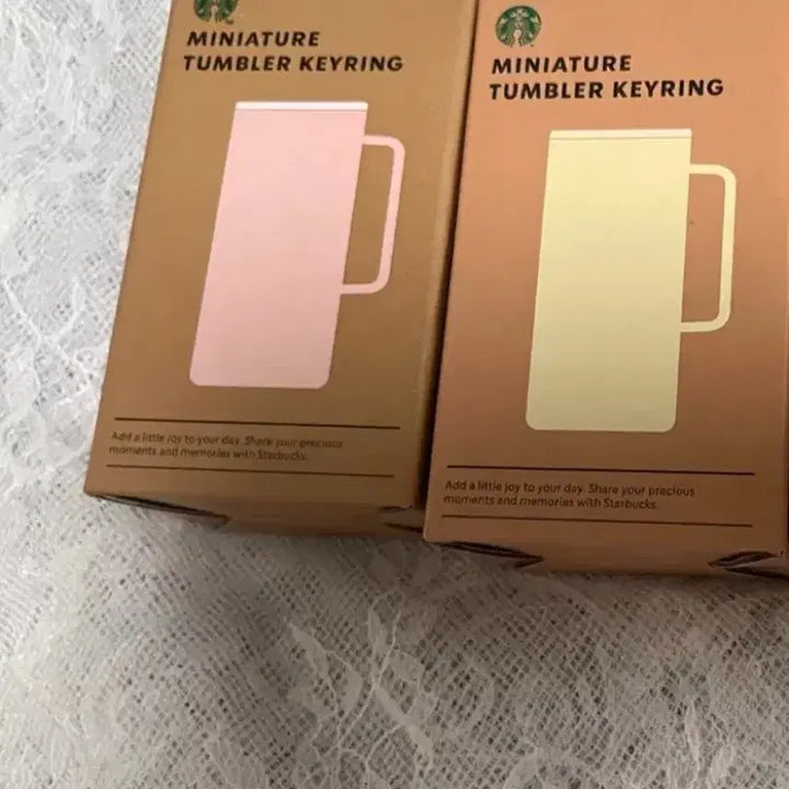 [SOLD OUT] 스타벅스 미니어처 텀블러 키링 핑크/옐로우 일괄
