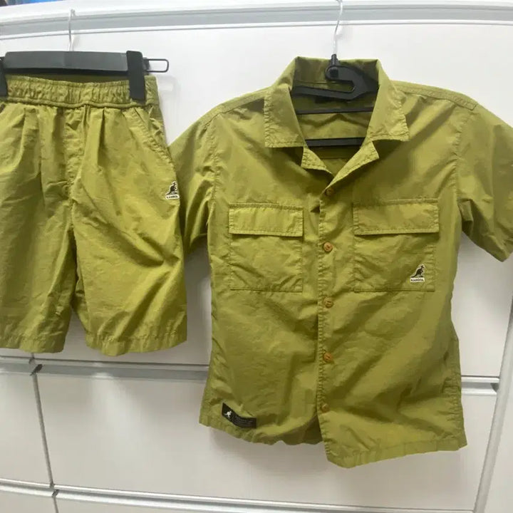 [BUNJANG] Kangol Kids Short Sleeve Shirt and Shorts Set / 캉골 키즈 반팔셋업