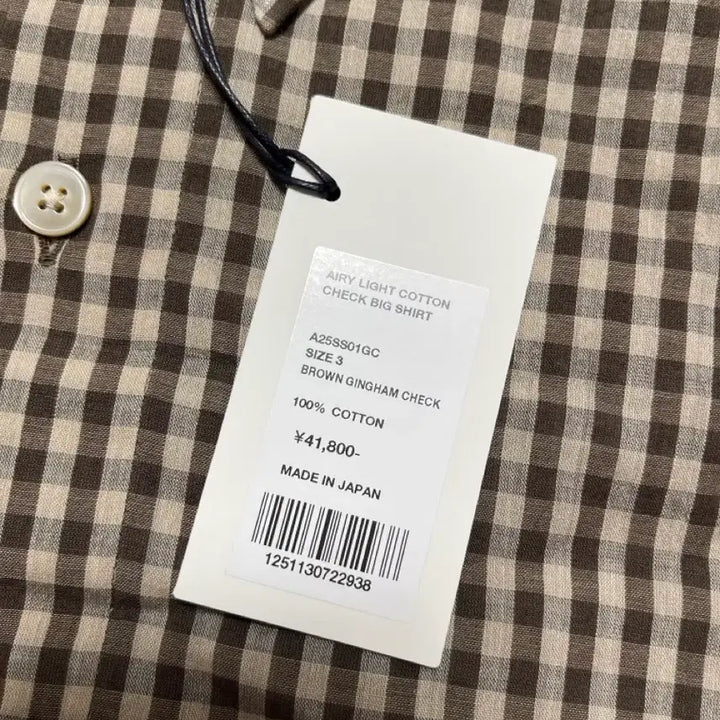 [BUNJANG] Auralee 25SS Airy Light Cotton Check Big Shirt / 오라리 25SS 에어리 라이트 코튼 체크 빅 셔츠 AURALEE